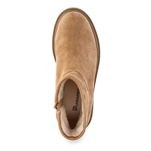 Nobo Chunky Fleece Lined Lug Sole Ankle Boots  Size 9  Cognac Y2K Inspired - Picture 7 of 10